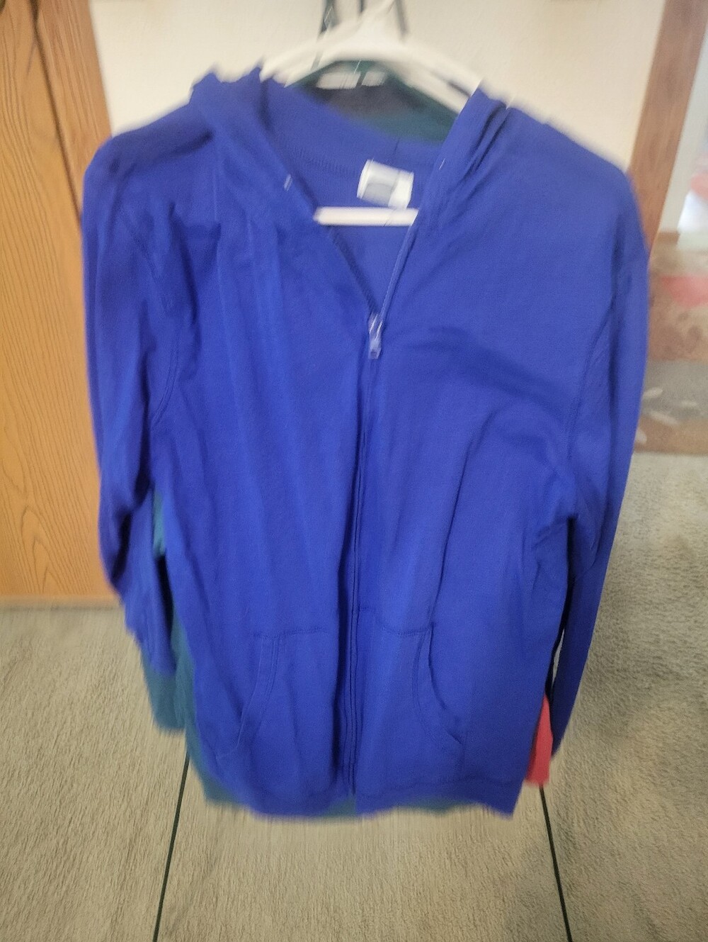 Womans Zip-Up Hoodie Jacket in Royal Blue